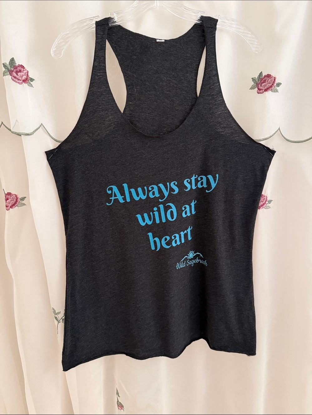Always Stay Wild at Heart Black Tank Top